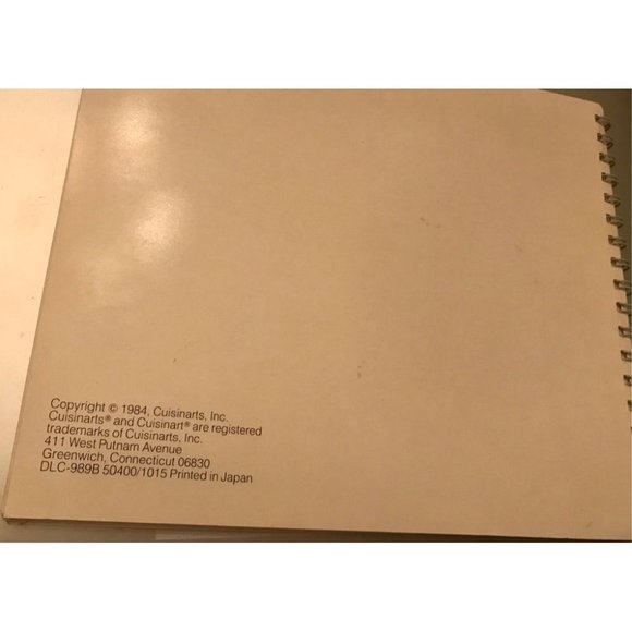Cuisinart DLC-10+ Food Processor Instructions & Recipes ring bound - Picture 5 of 5